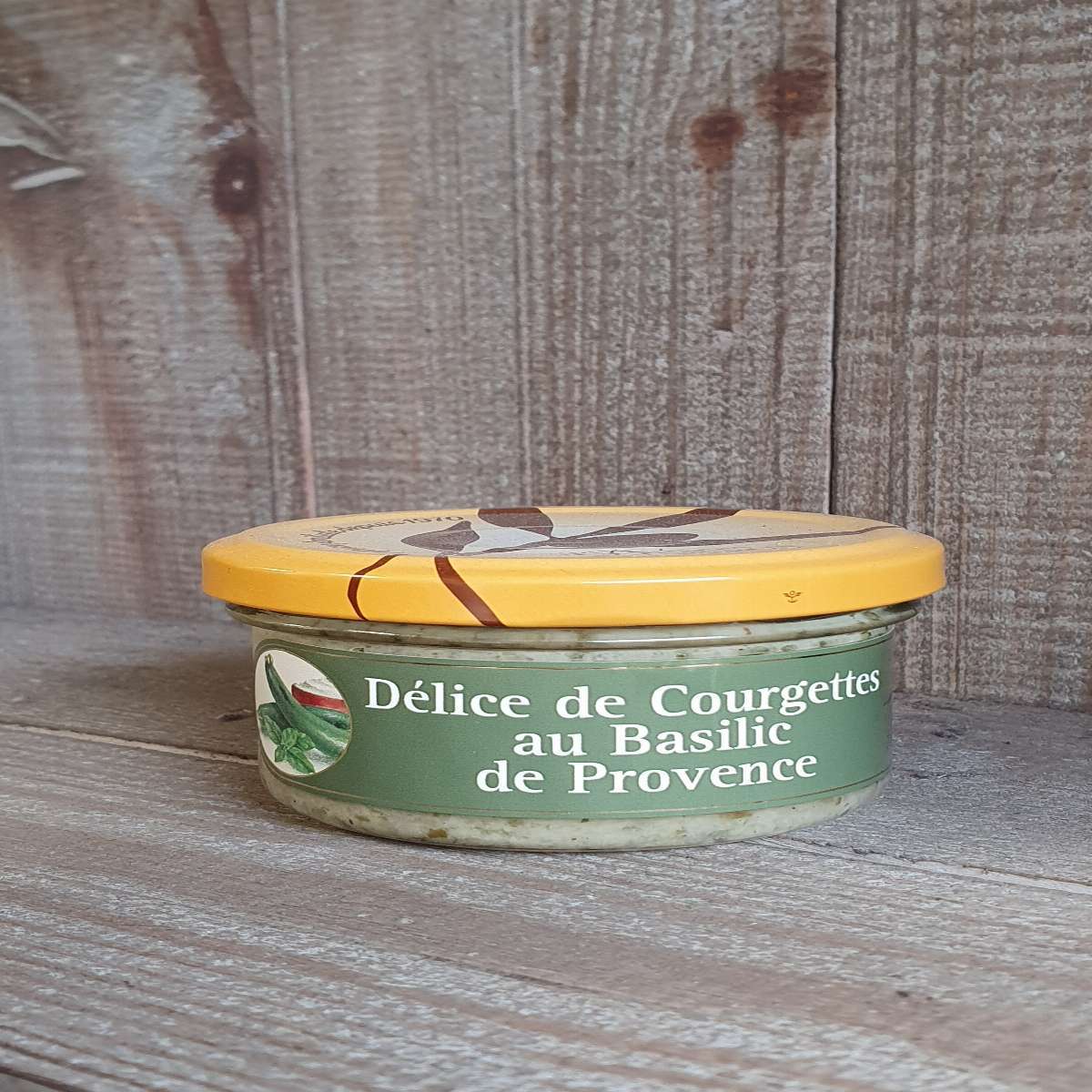 Délice de courgettes au basilic de Provence.